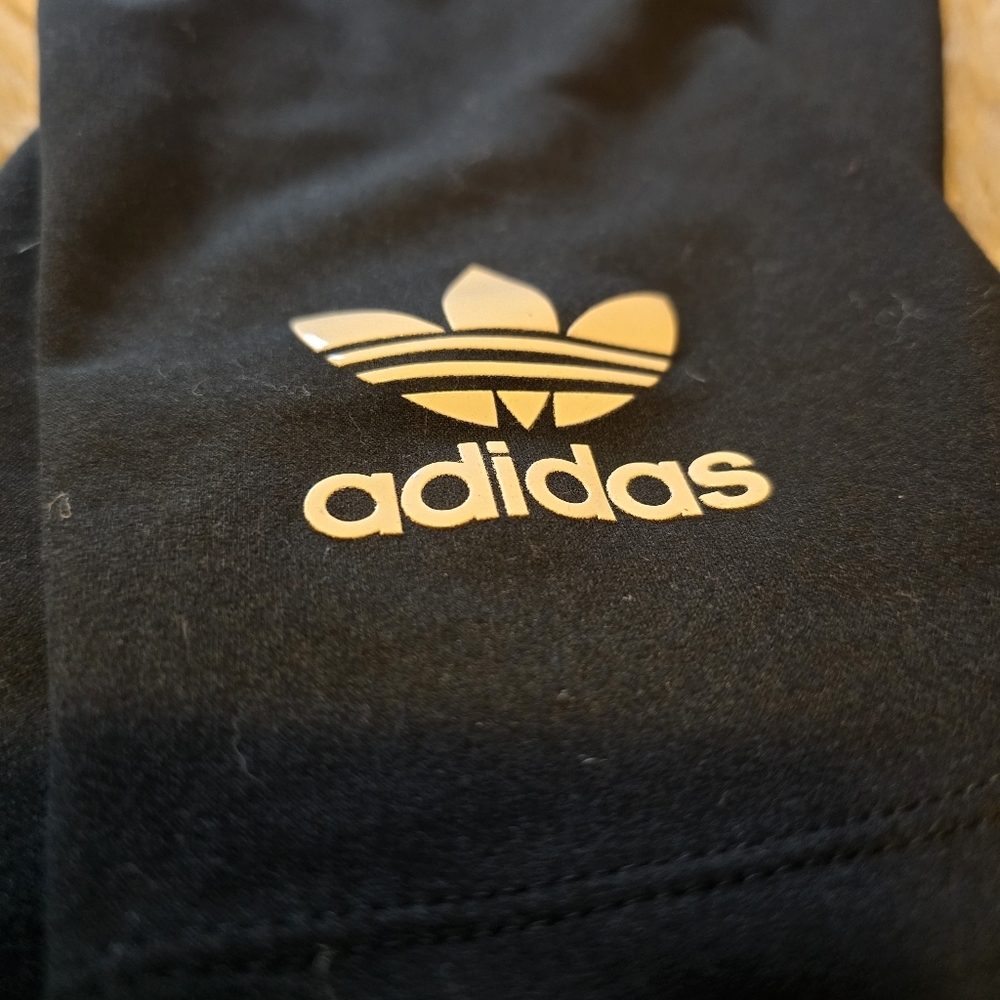 Adidas Leggings in Black with White Logo